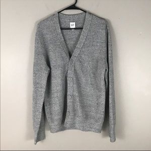 Gap men’s grey v neck cardigan sweater M